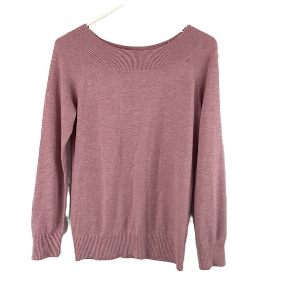 Loft Sweater Sz SMALL Long Sleeve Pullover Periwinkle Soft Minimalist Boat Neck - Picture 1 of 9